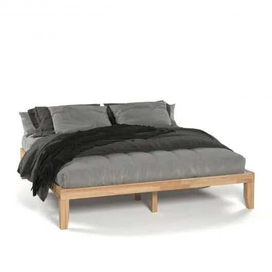 14 Inch King Size Wood Platform Bed Frame-Natural