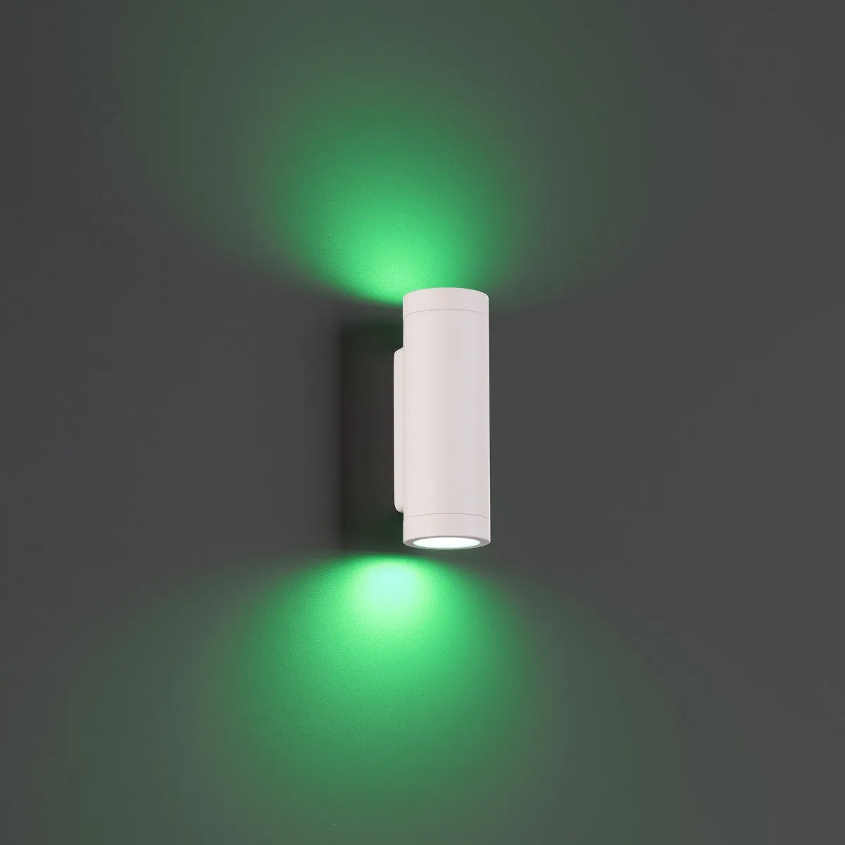 5 in. Colorscaping Cylinder Outdoor Wall Light, Up and Down, RGBW 15V, White