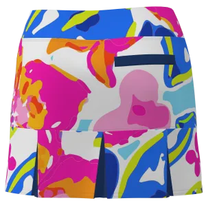 AB SPORT Women's Floral Print Back Pleat Golf Skirt - YWF6L