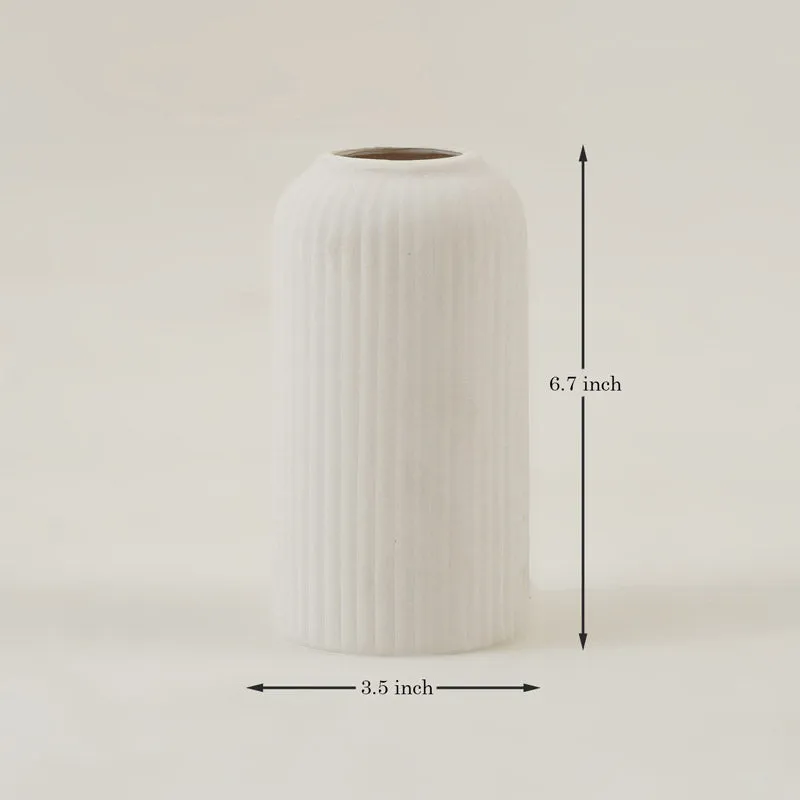 Abdiya Ceramic Vase - White