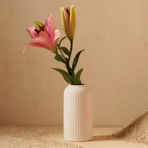 Abdiya Ceramic Vase - White