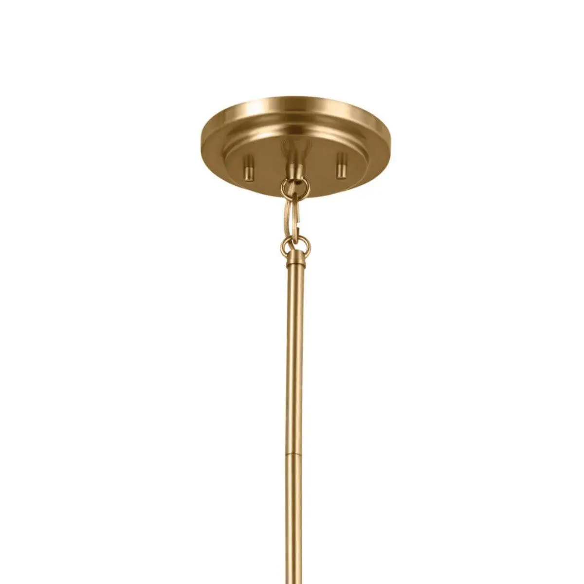 Ali 20" 4-Light Chandelier with Fabric Drum Shade, Brushed Natural Brass Finish