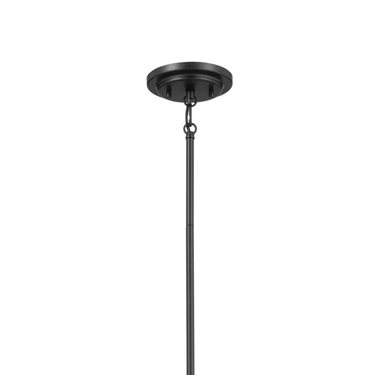 Ali 39" 8-Light Chandelier with Fabric Drum Shade, Black Finish