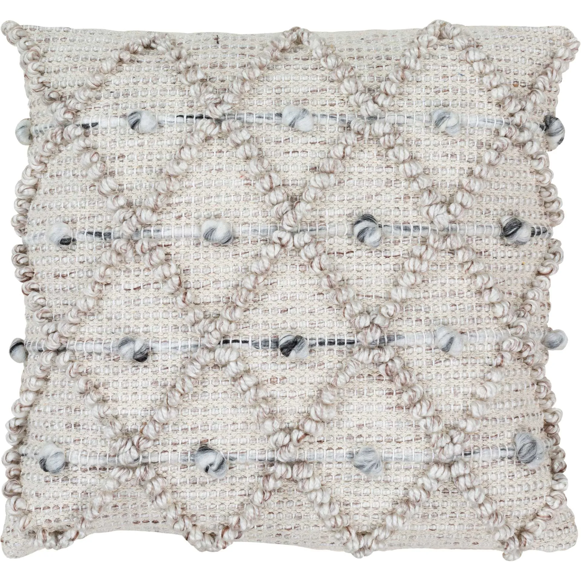 Anna Pillow Cream/Light Gray/Charcoal