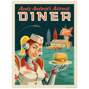 Asteroid Diner Space Travel Vinyl Sticker