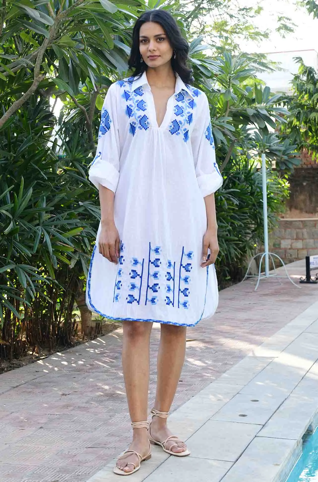 Azure and Indigo - Paros Shirt Dress