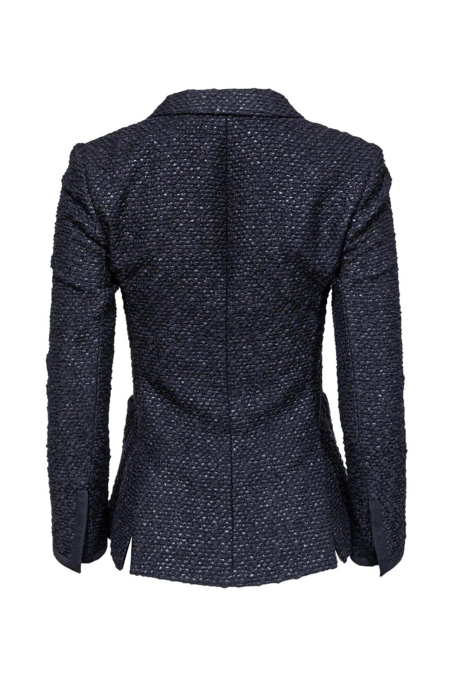 Balenciaga - Black Tweed Double Breasted Blazer Sz 6