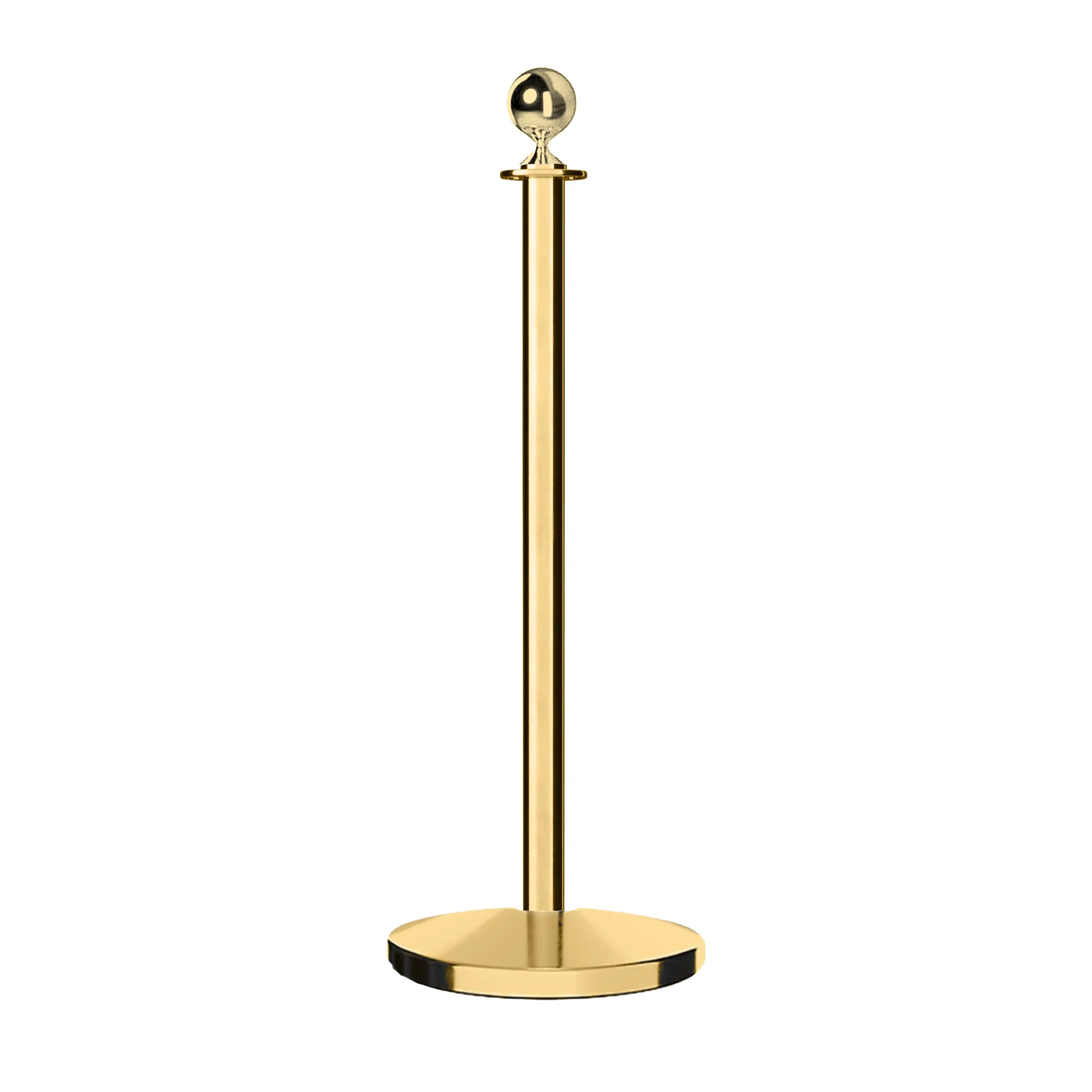 Ball Top Post and Rope Stanchion with Cast Iron Base - Montour Line CILine