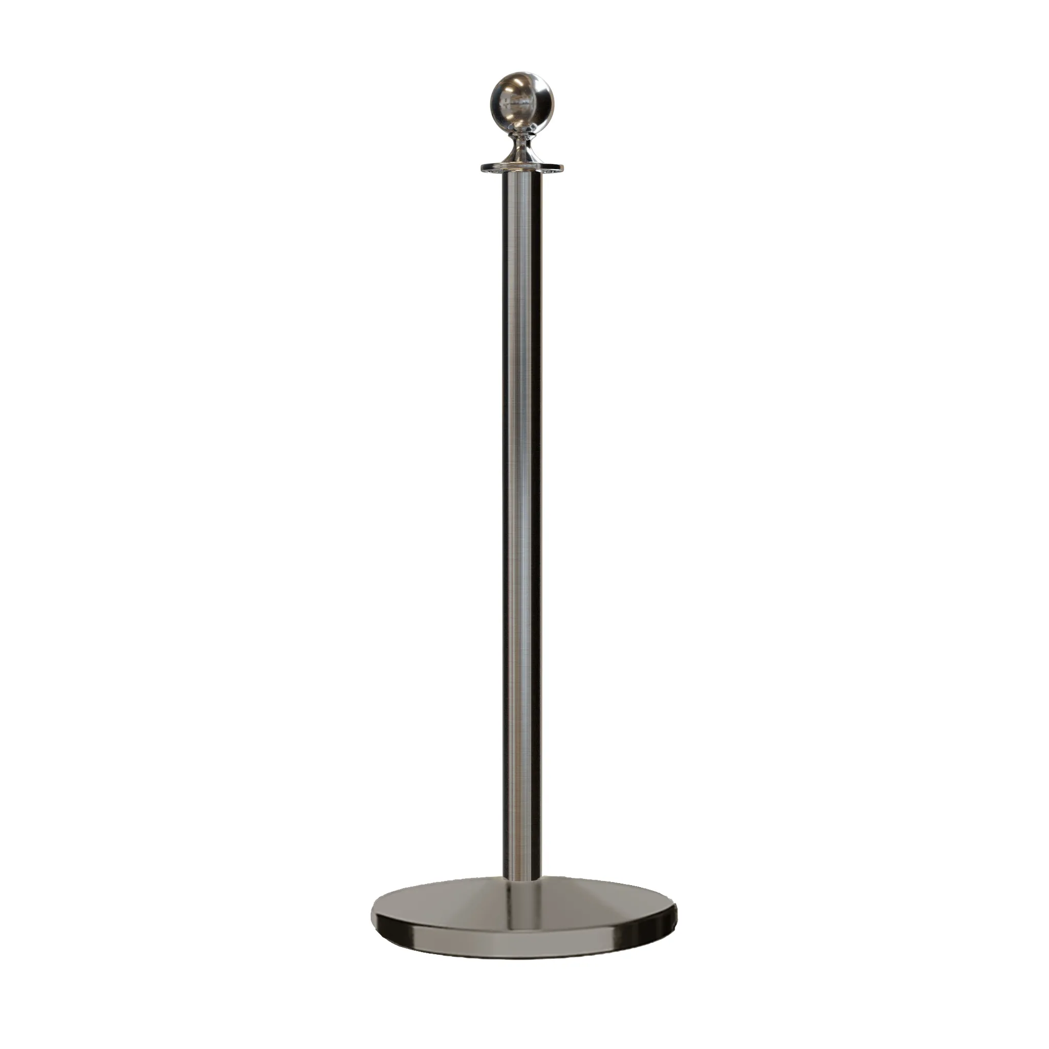 Ball Top Post and Rope Stanchion with Cast Iron Base - Montour Line CILine