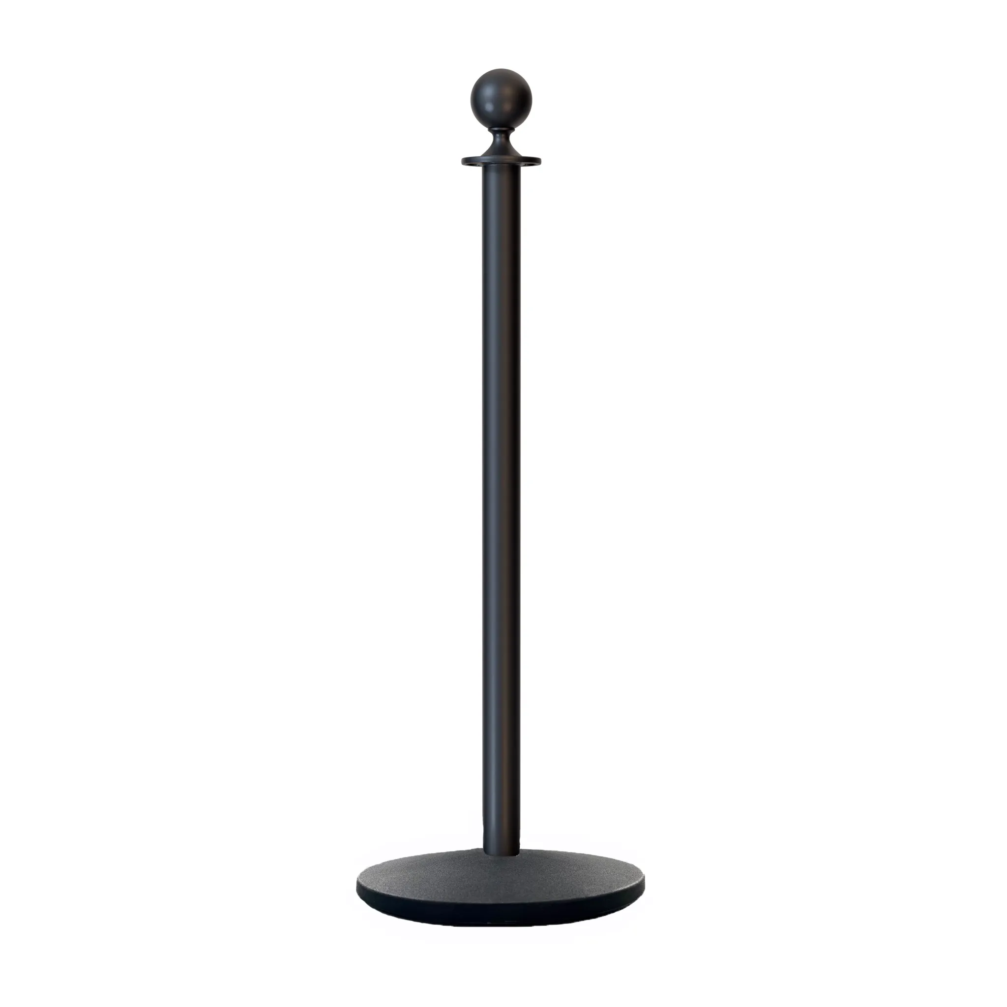 Ball Top Post and Rope Stanchion with Cast Iron Base - Montour Line CILine