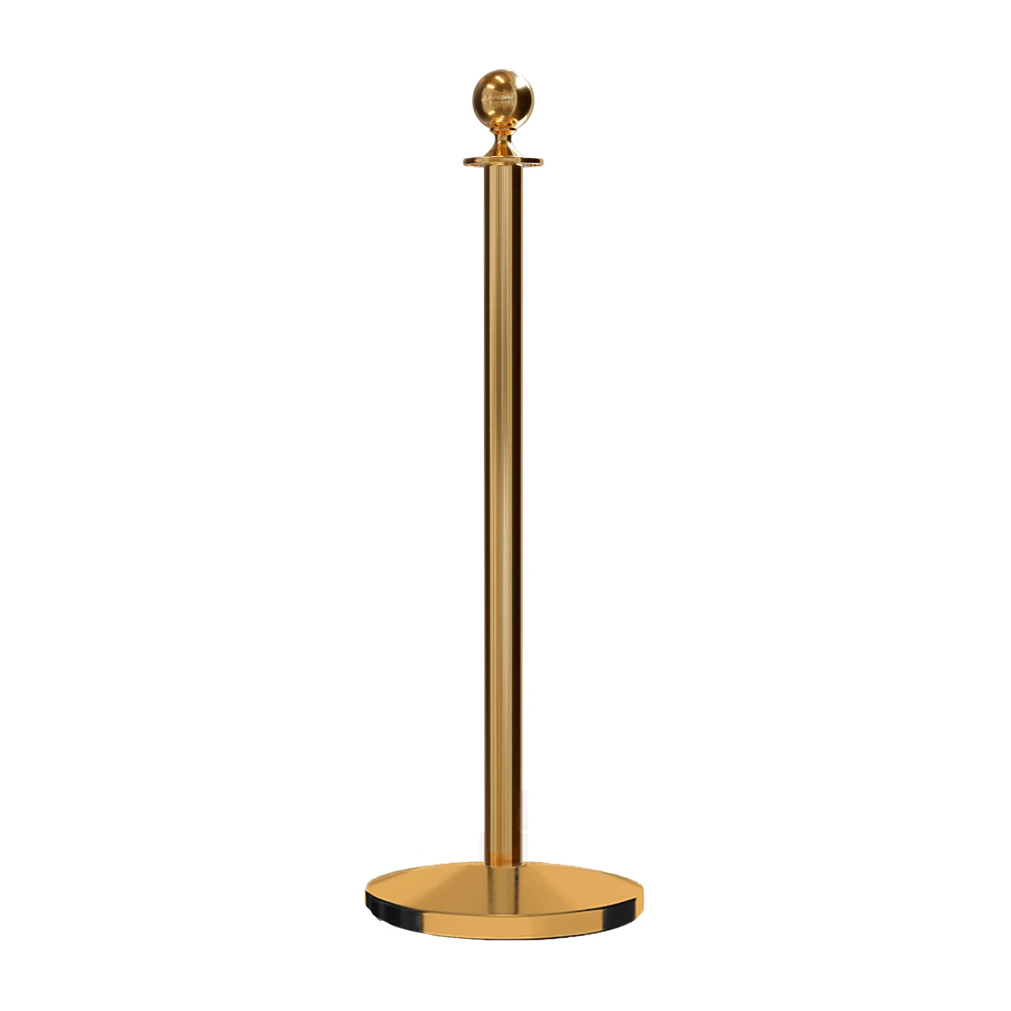 Ball Top Post and Rope Stanchion with Cast Iron Base - Montour Line CILine