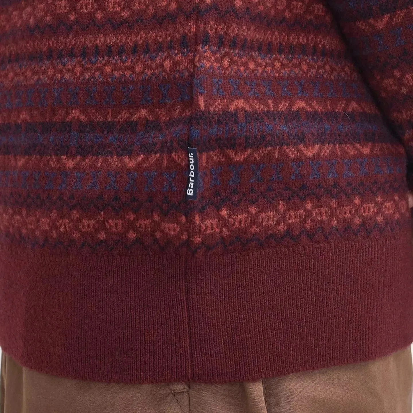 Barbour Men's Orkney Sweater In Merlot