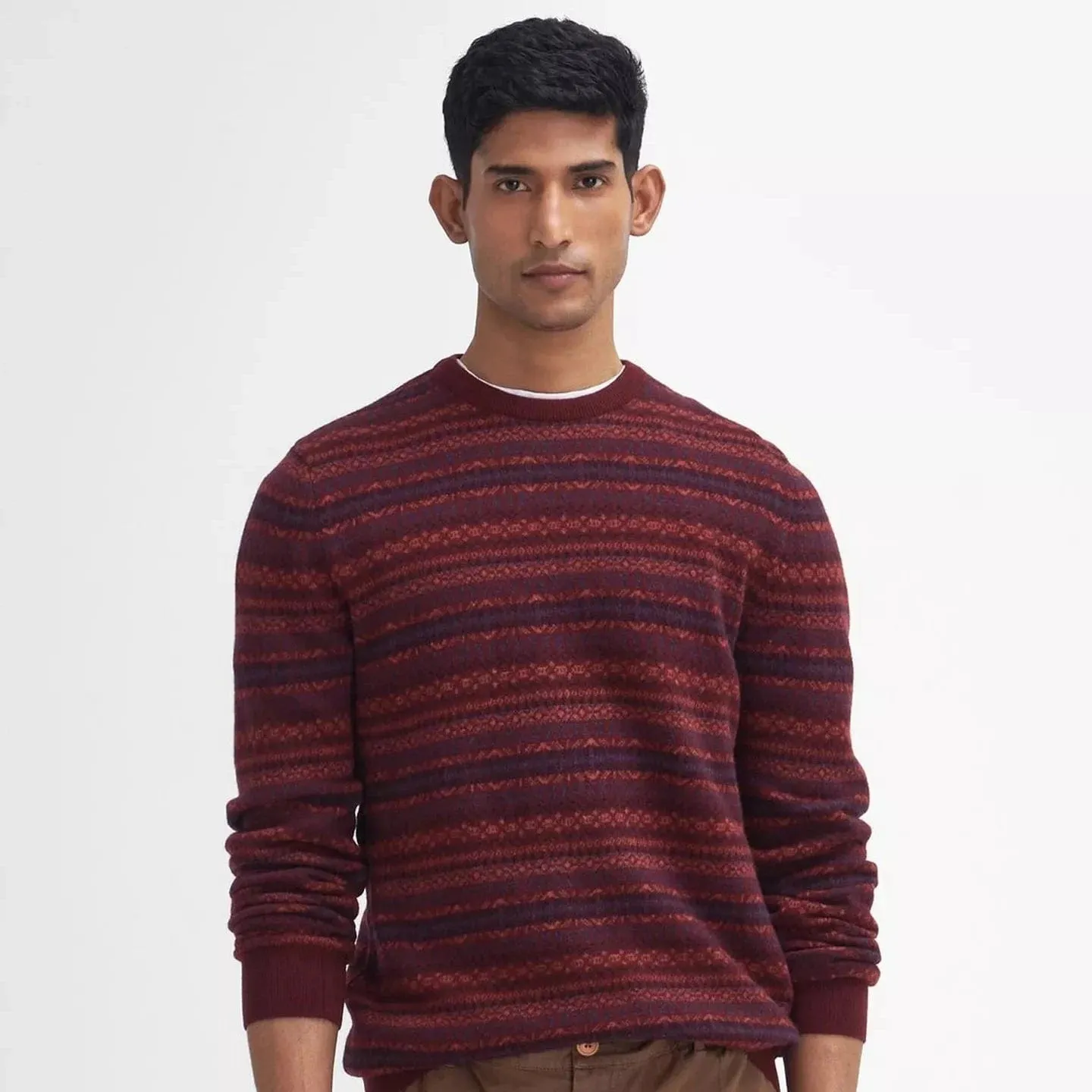 Barbour Men's Orkney Sweater In Merlot