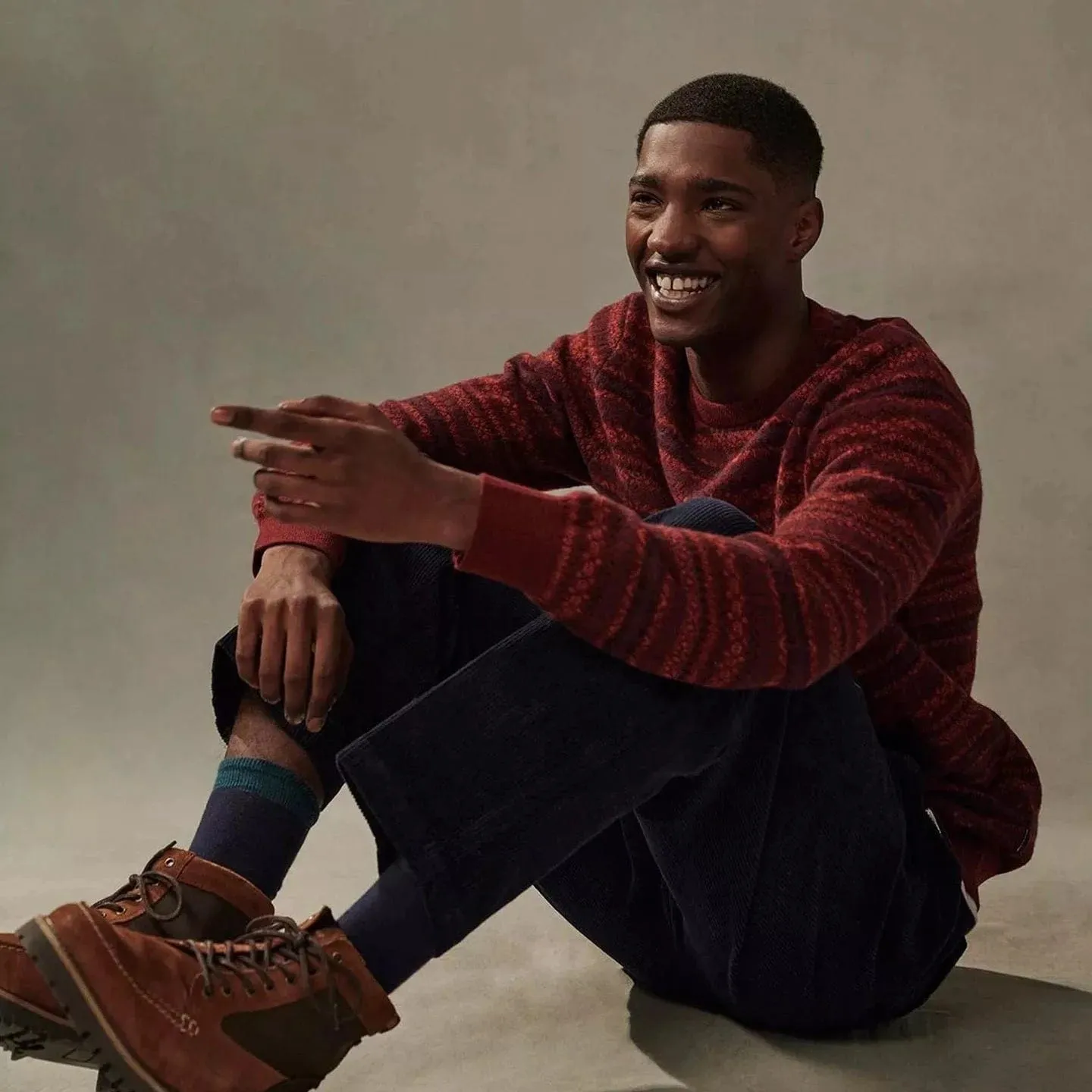 Barbour Men's Orkney Sweater In Merlot