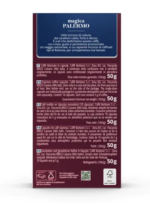 Caffe Borbone - Palermo Blend - 10 Pack - Nespresso Pods