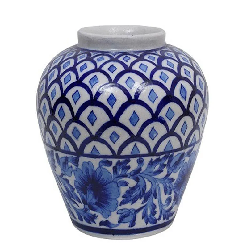 Cerulean Handpainted Vase