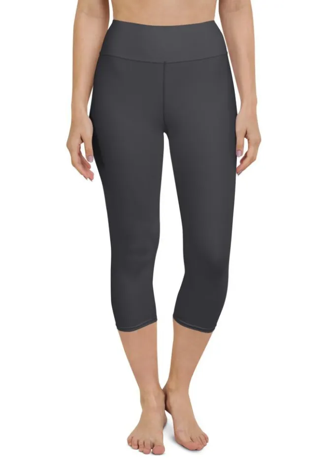 Charcoal Gray Yoga Capris