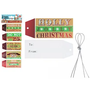 Christmas Luggage Gift Tags 25pk