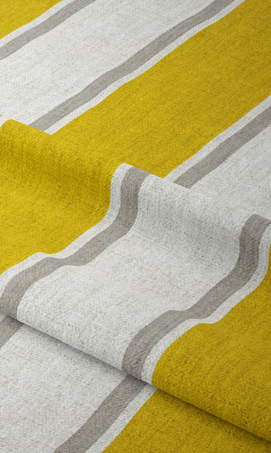 'Confetti Party' Striped Print Roman Blinds (Linen White/ Yellow)