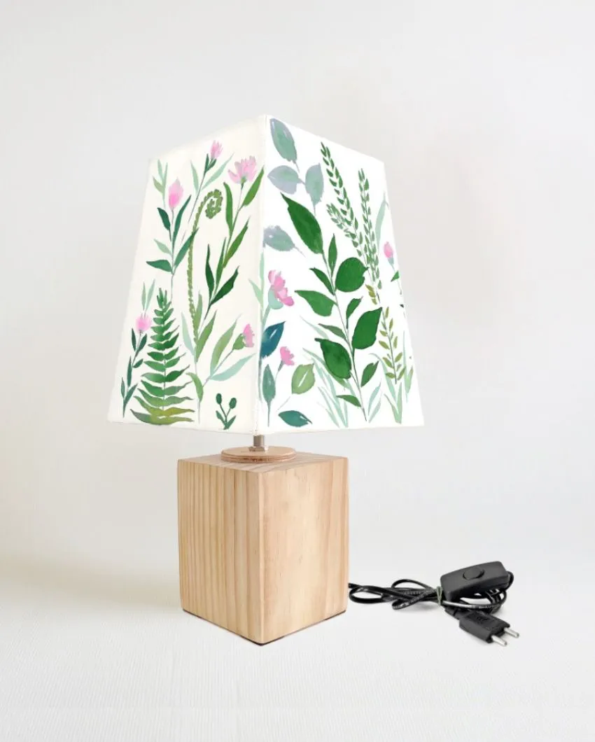 Fern Leaf Shaded Empire Cotton Table Lamp