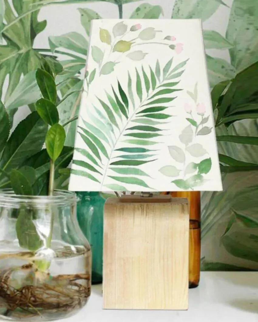 Fern Leaf Shaded Empire Cotton Table Lamp