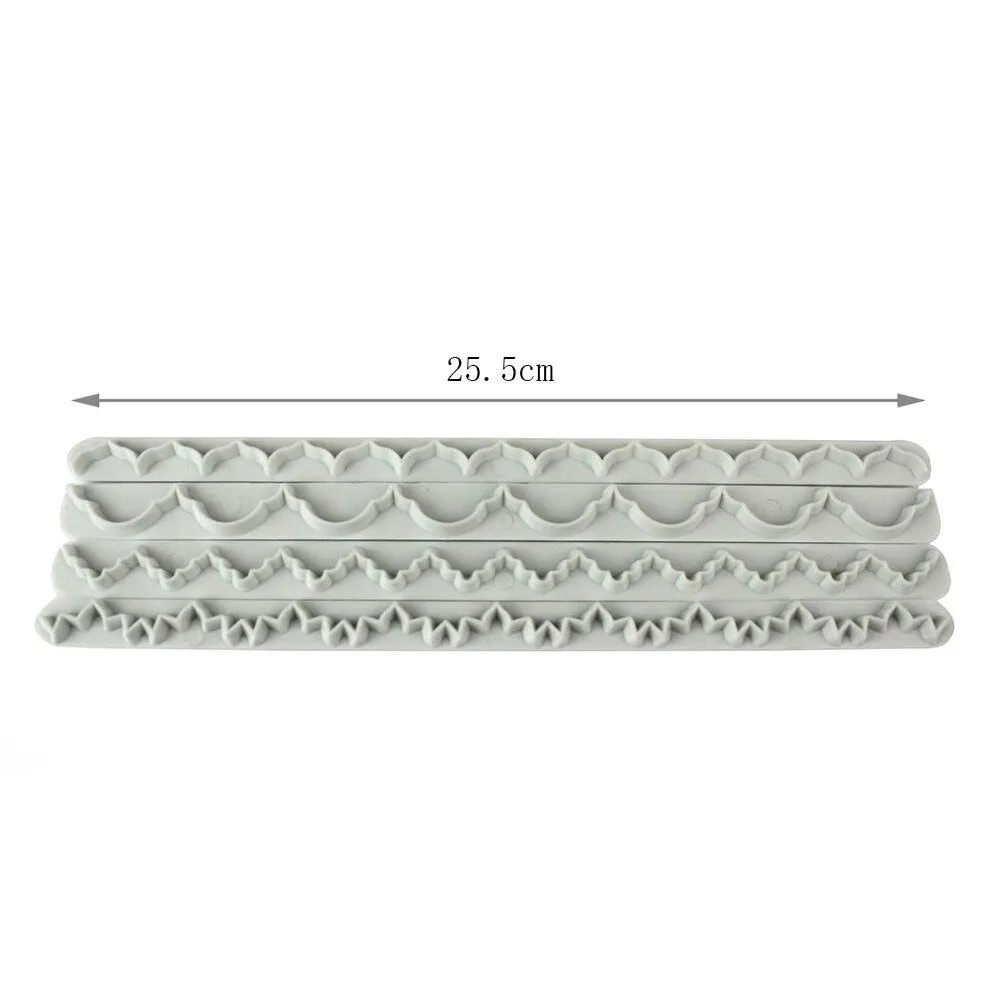 Fondant Cake Lace Border Cutter 4Pcs Set