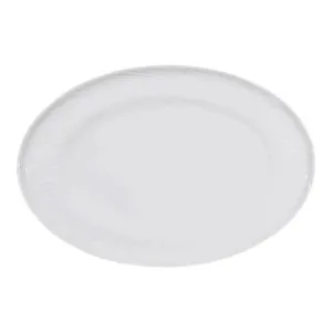 Furtino England River 23cm/9" White Porcelain Oval Plate, Pack of 6