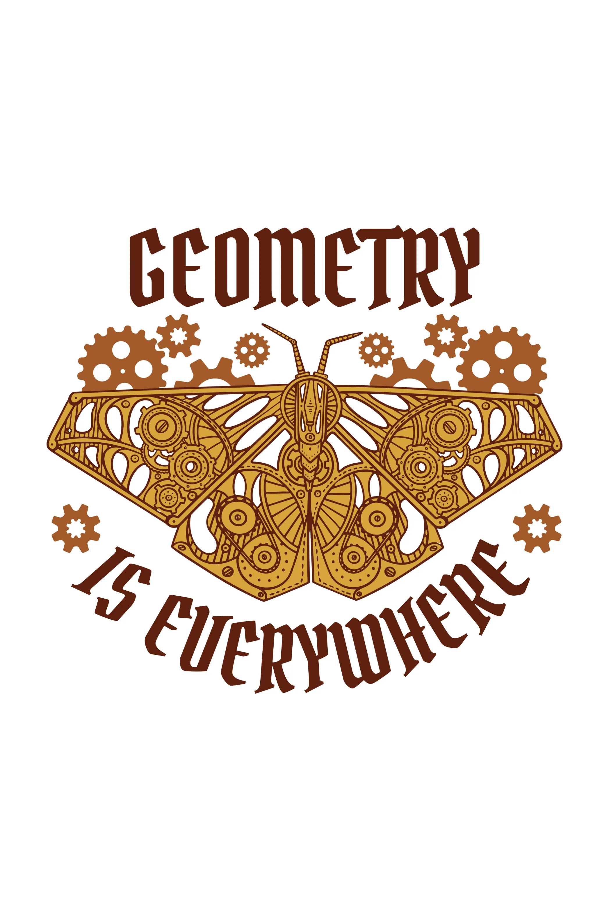 Geometry Moth Printed T-shirt for men