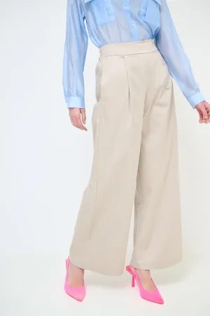 High-waisted wide leg pleated trousers wholesale