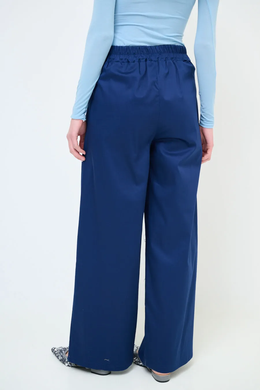 High-waisted wide leg pleated trousers wholesale