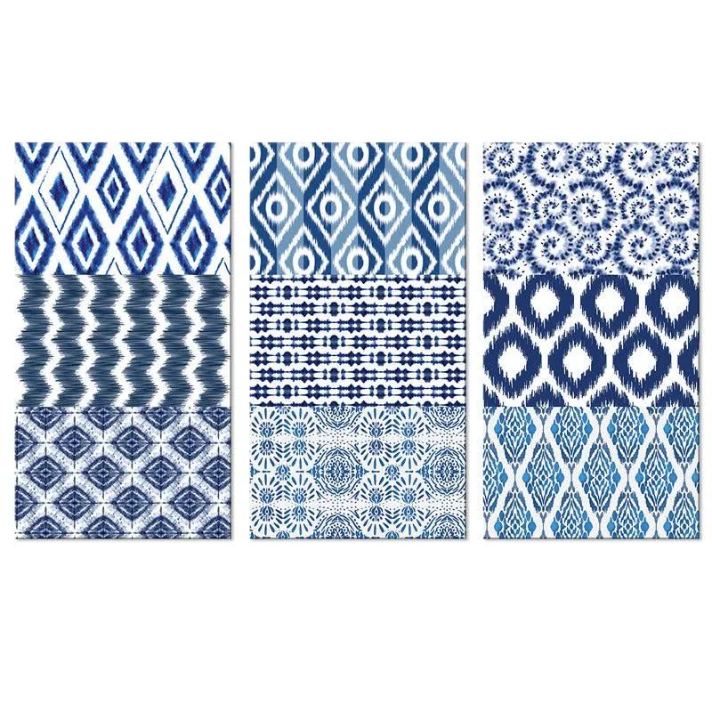 Indigo Ethnic Artisan Wall Art - Set Of Three