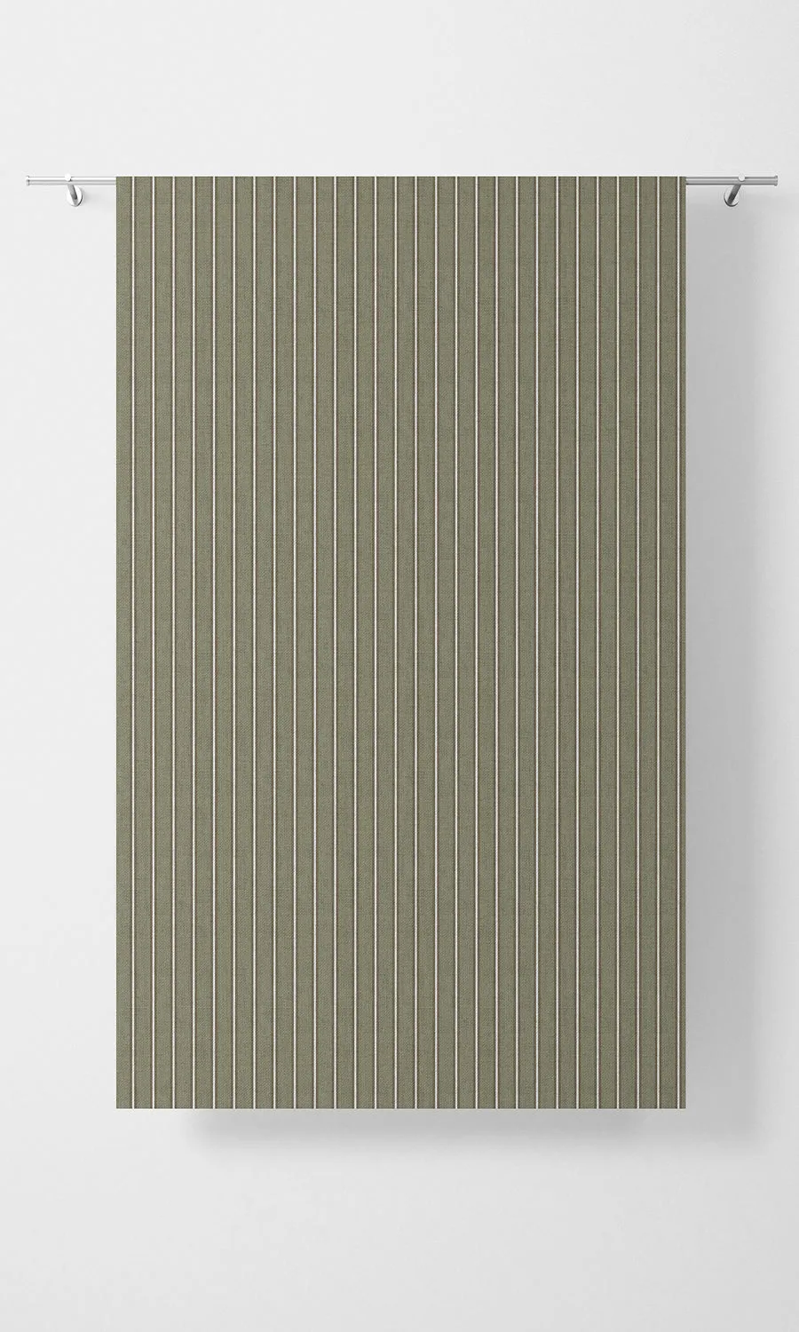 'Landscape Pine' Modern Striped Print Roman Blinds (Olive Green)