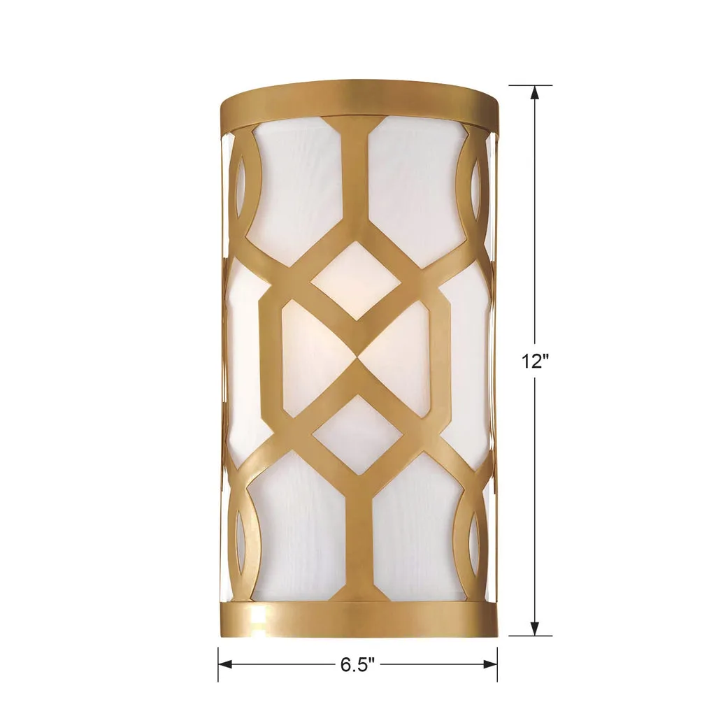 Libby Langdon Jennings 1 Light Aged Brass Sconce