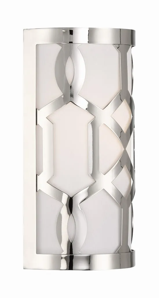 Libby Langdon Jennings 1 Light Polished Nickel Sconce