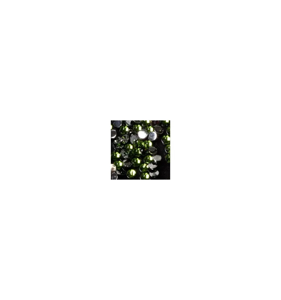 Magnetic Rhinestone Round Olive Small 100 pcs
