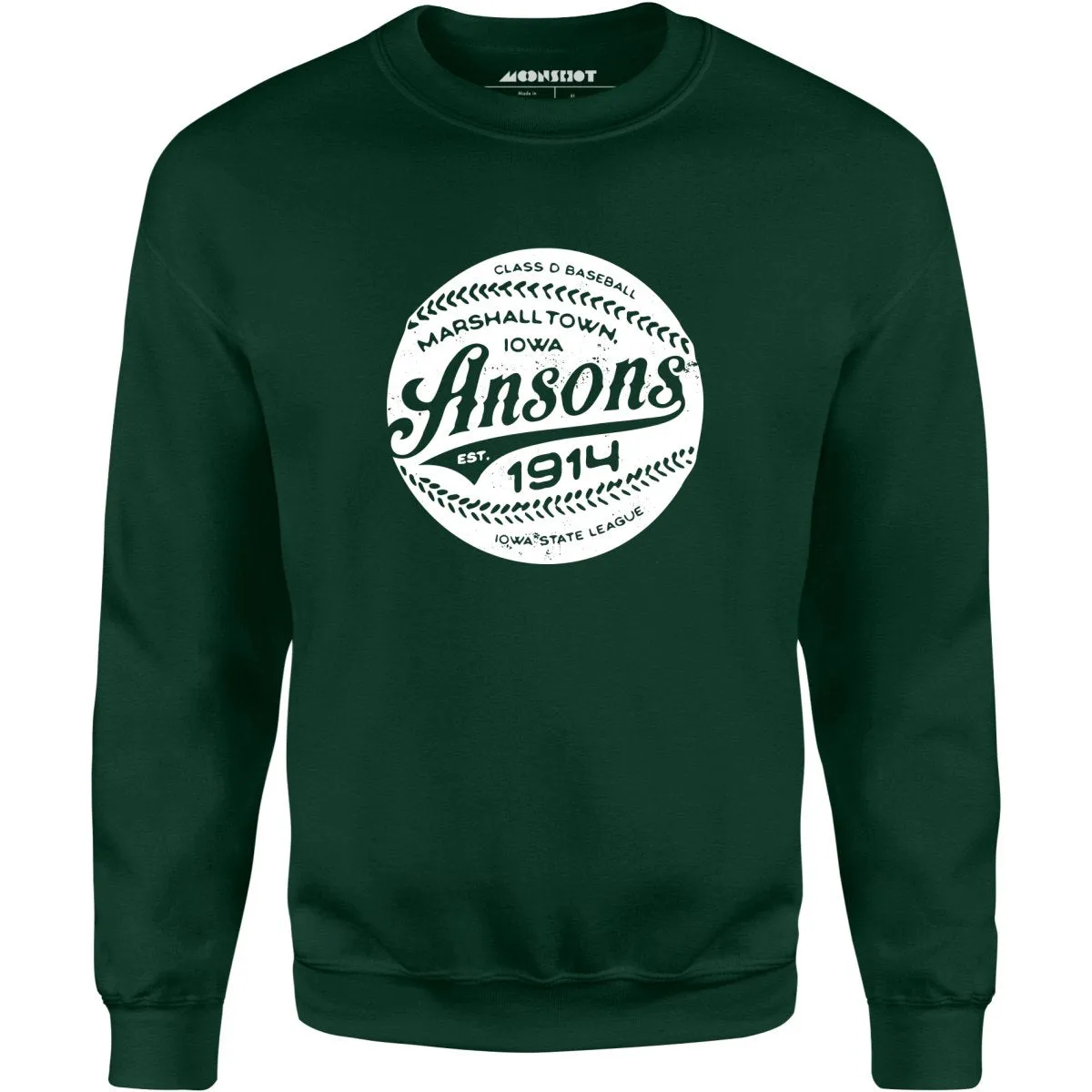 Marshalltown Ansons - Iowa - Vintage Defunct Baseball Teams - Unisex Sweatshirt