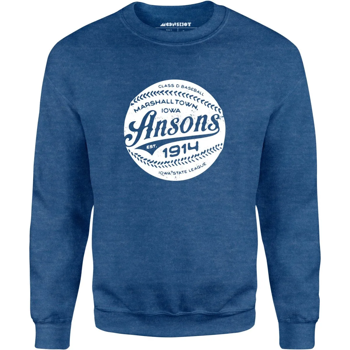 Marshalltown Ansons - Iowa - Vintage Defunct Baseball Teams - Unisex Sweatshirt
