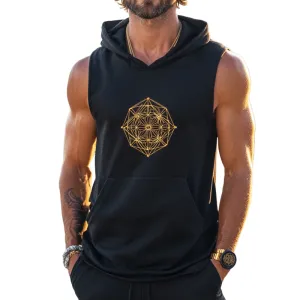 Men's Retro Casual Ethnic Style Geometric Print Hooded Tank Top 34425250TO