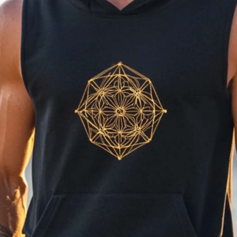 Men's Retro Casual Ethnic Style Geometric Print Hooded Tank Top 34425250TO