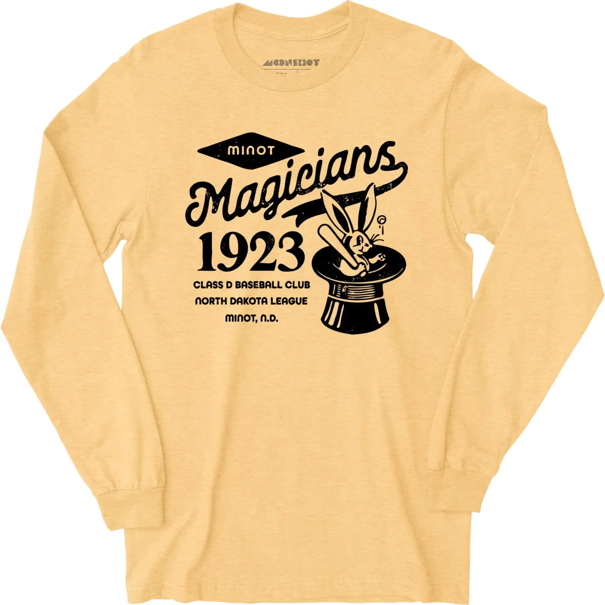 Minot Magicians - North Dakota - Vintage Defunct Baseball Teams - Long Sleeve T-Shirt