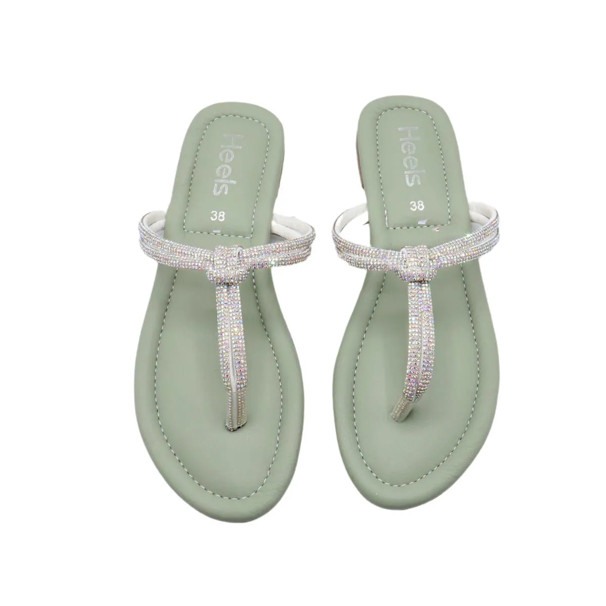 Mint Green Fancy Chappal L00100006