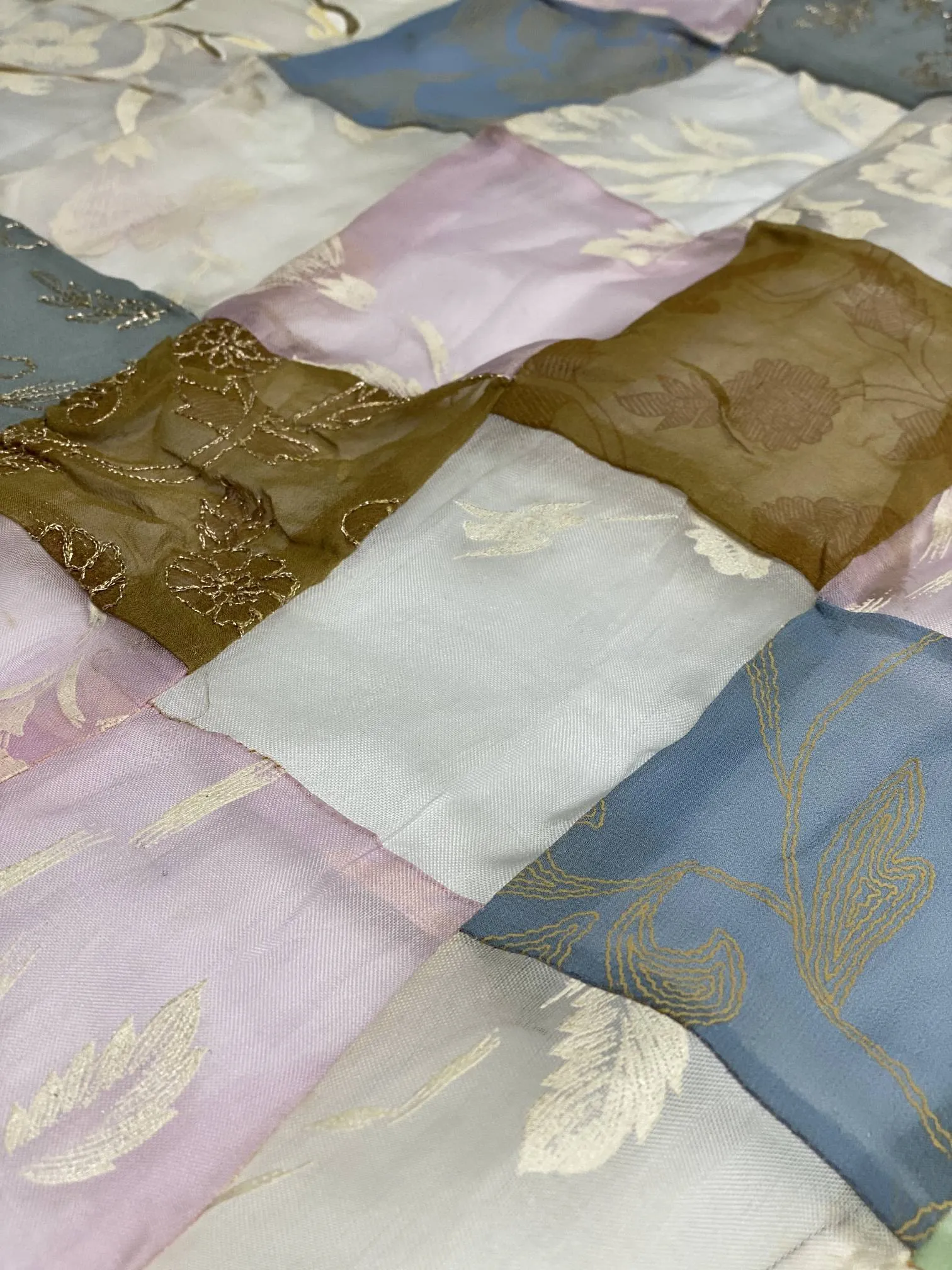 Multicolor Silk Patchwork JEAD-026 Fabric