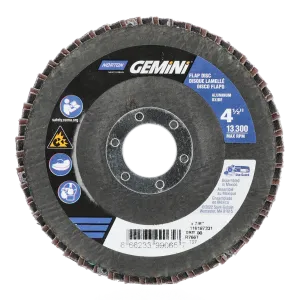 Norton 4-1/2 x 7/8 In. Neon Fiberglass HD Flat Flap Disc T27 P80 Grit R766 ZA 10 Count