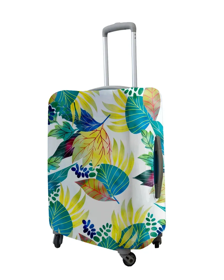 ONLY LUGGAGE COVER | Green Polyester Stretchable Printed Protective Luggage Bag Cover