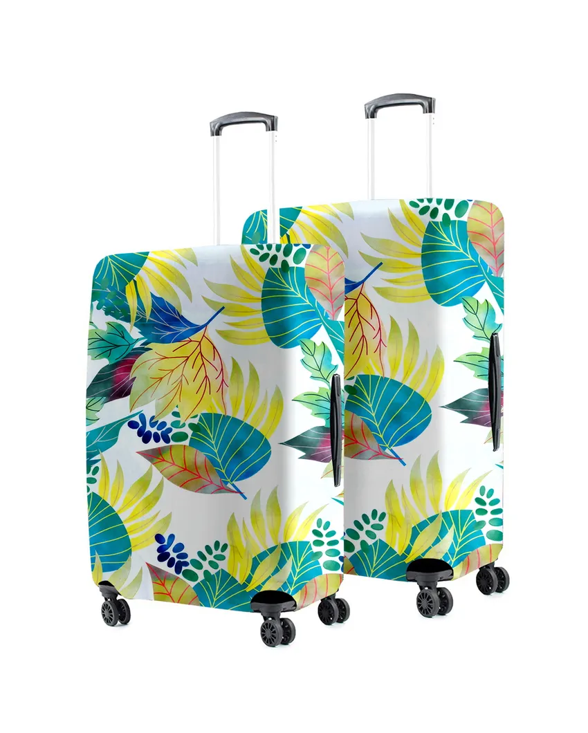 ONLY LUGGAGE COVER | Green Polyester Stretchable Printed Protective Luggage Bag Cover