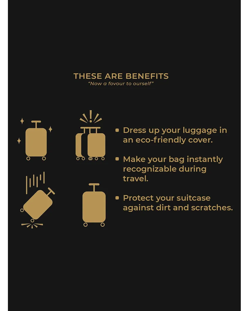 ONLY LUGGAGE COVER | Versatile Blue Polyester Stretchable Printed Protective Luggage Bag Cover