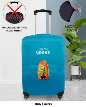 ONLY LUGGAGE COVER | Versatile Blue Polyester Stretchable Printed Protective Luggage Bag Cover