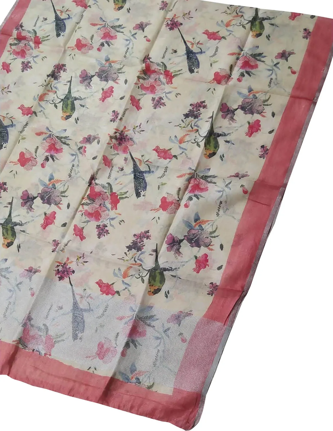 Pastel Linen Digital Printed Dupatta - Elegant and Chic