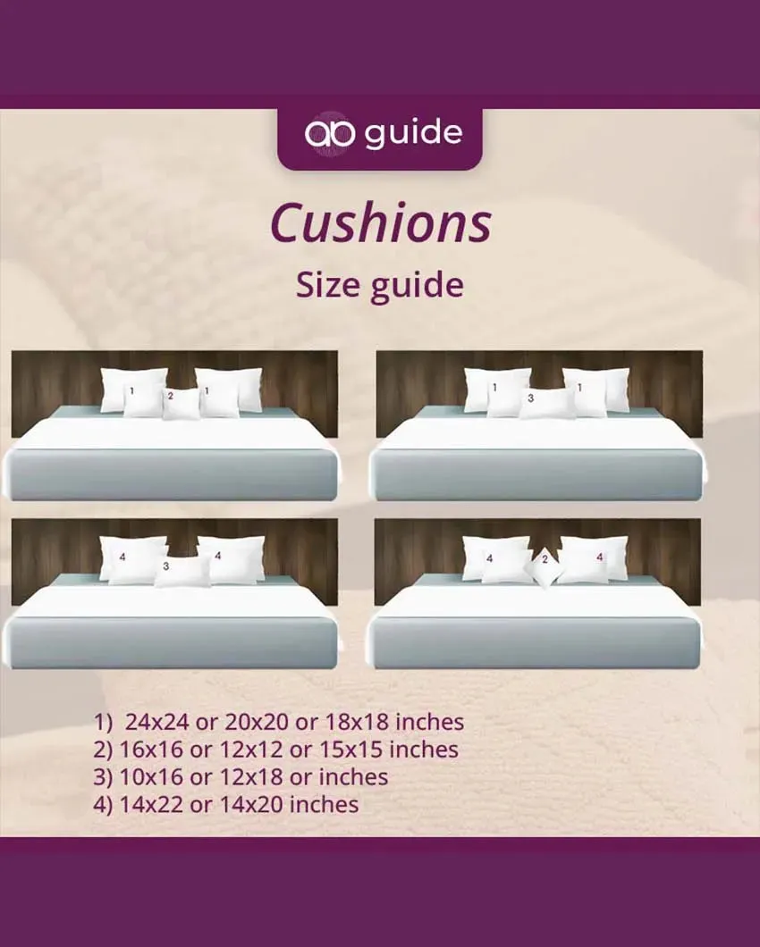 Pillow Style Cotton Cushion Covers with Tassel | Set Of 2 | 12x20 inches