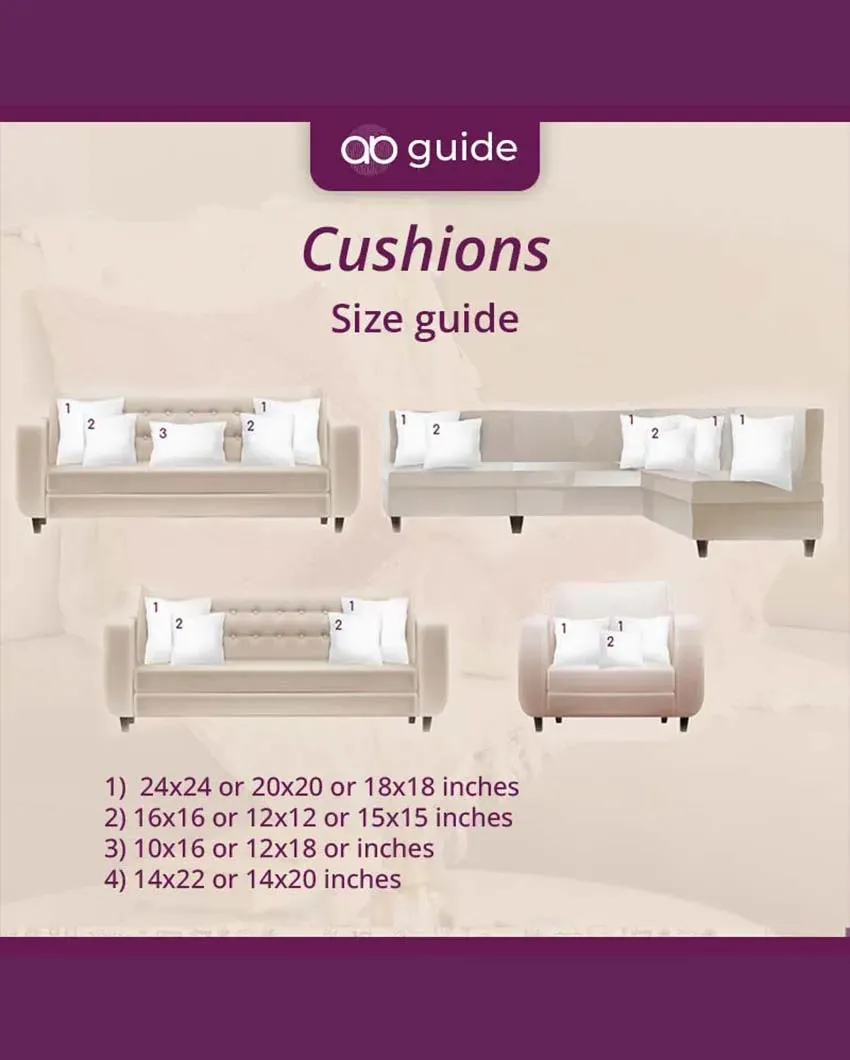 Pillow Style Cotton Cushion Covers with Tassel | Set Of 2 | 12x20 inches
